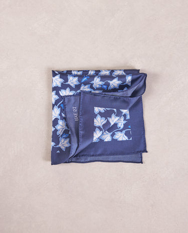 The Silk Pocket Square - Blue Floral