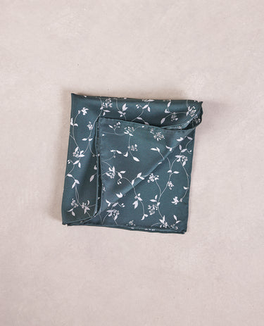 The Silk Pocket Square - Green Vine