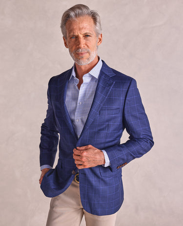 The Carter - Tonal Check Sport Coat - Navy