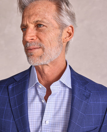 The Carter - Tonal Check Sport Coat - Navy