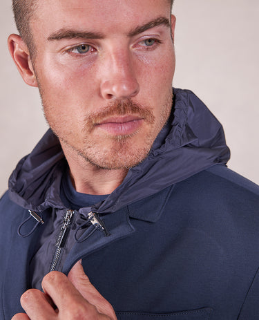 The Chase - Techy Soft Jacket w/Removable Hoodie - Navy