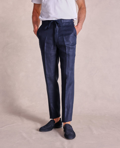 Purton Linen Blend Tapered Trousers, Trousers & Leggings | FatFace.com