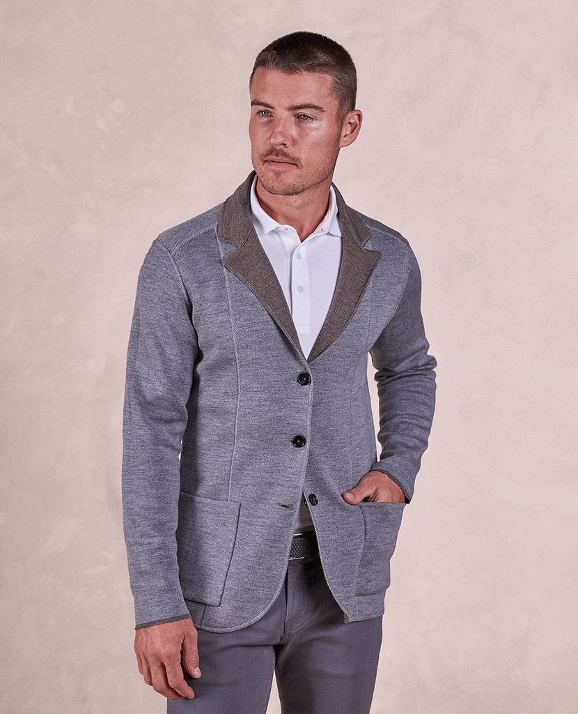 The Ludo Reversible Soft Jacket Tan/Grey Rye 51