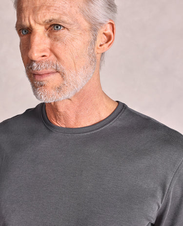 The Luxe Supima - Crew Neck SS Tee - Charcoal