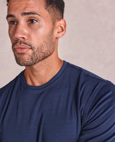 The Luxe Supima - Crew Neck SS Tee - Navy
