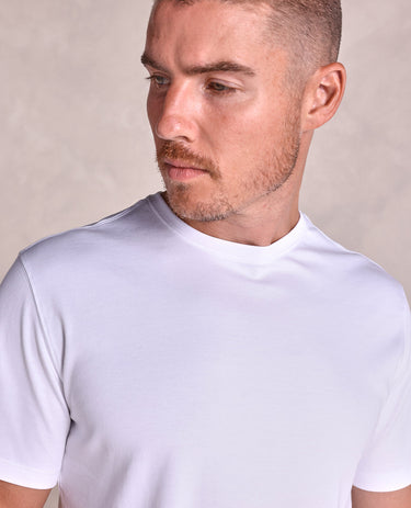 The Luxe Supima - Crew Neck SS Tee - White