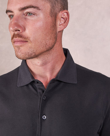 The Luxe Supima - LS Polo - Black