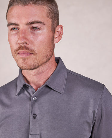 The Luxe Supima - LS Polo - Charcoal