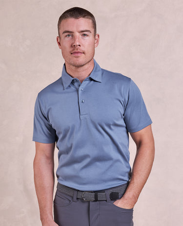The Luxe Supima - SS Polo - Blue Dusk