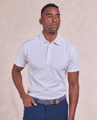 The Luxe Supima - SS Polo - White