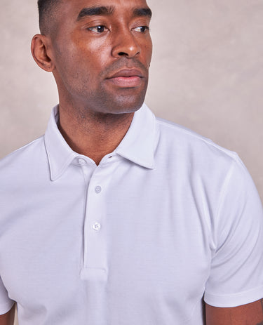 The Luxe Supima - SS Polo - White
