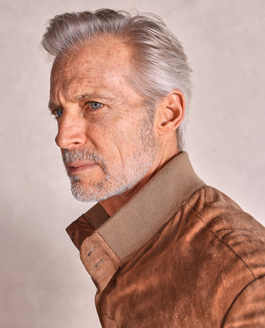 The Oliver - Suede Baracuta Jacket - Brown